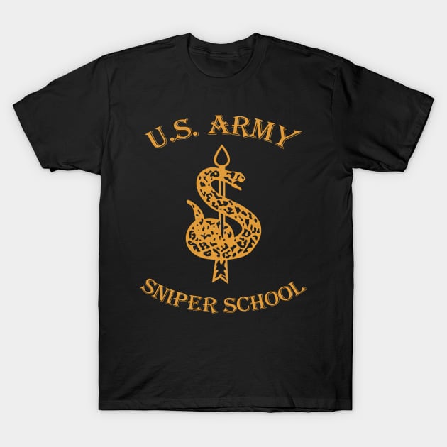 US Army Sniper School T-Shirt by VEKTORKITA